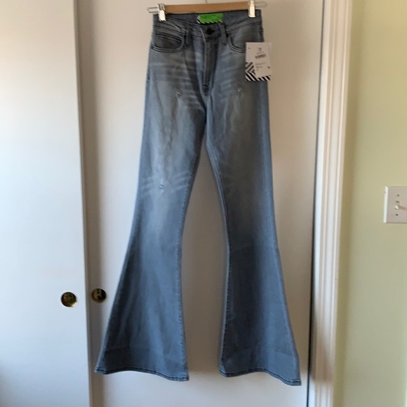 Free People x Sandrine Rose Flare Jeans 24 - Picture 1 of 14